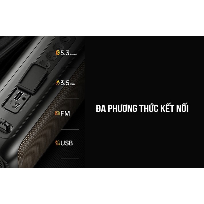 Loa bluetooth REMAX RB-M67, loa bass mạnh có đèn led nhấp nháy theo nhạc, thiết kế thời thượng, chống nước, pin trâu