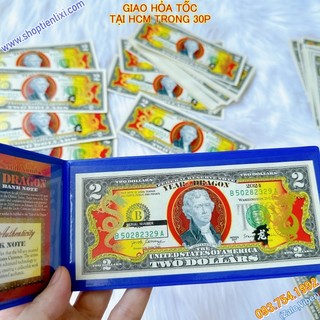 Tờ 2 USD con Rồng Vàng 2024 Lì Xì Tết Giáp Thìn