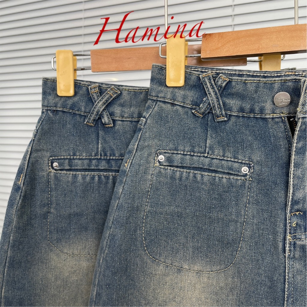Chân Váy Jeans Dáng Ngắn Hamina, Váy Jean Nữ Đai X Hàng Xuất Khẩu 3 size SML