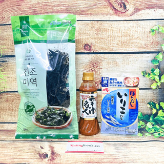 Nguyên liệu nấu súp miso dashi rong biển Nhật Bản