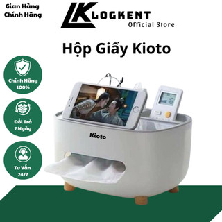 Hộp Đựng Giấy Ăn Kioto Cao Cấp, Hộp Đựng Giấy Ăn Để Bàn Có Ngăn Để Đồ Đa Năng Chất Liệu Nhựa ABS(LOGKENT)