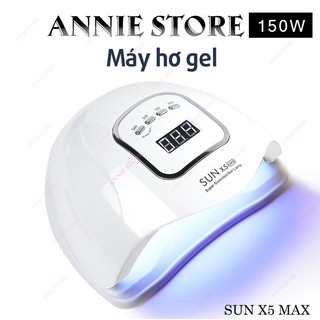 Máy hơ gel máy hong khô móng sun x5 max 150w 45 bóng led uv nails đèn để làm khô gel đánh bóng nhanh,máy hơ móng