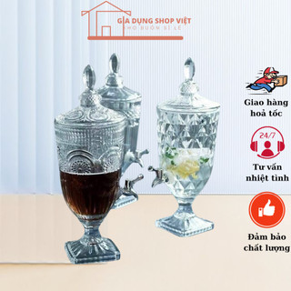 Bình đựng rượu-đựng nước-đựng hoa nước quả có vòi thủy tinh 2,5l