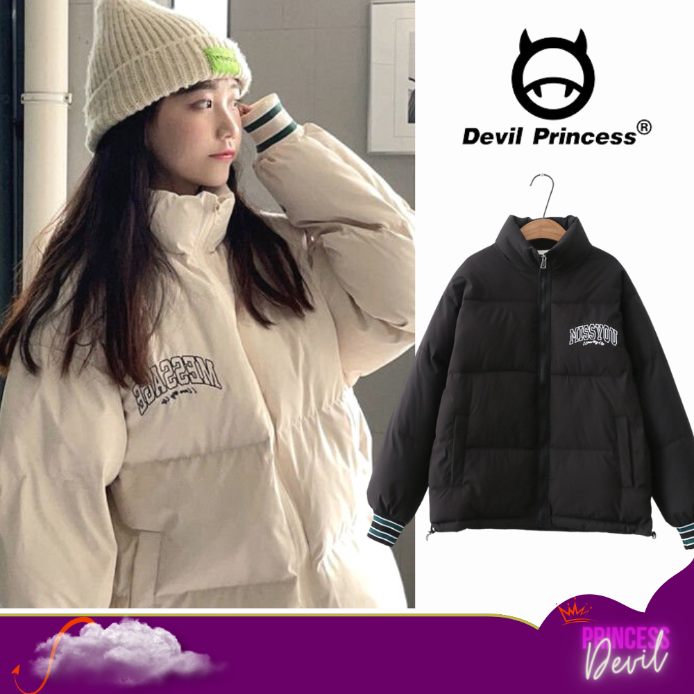Áo khoác phao dày ấm nam nữ màu đen basic DELIZ dáng rộng fresize unisex mặc đôi DEVIL