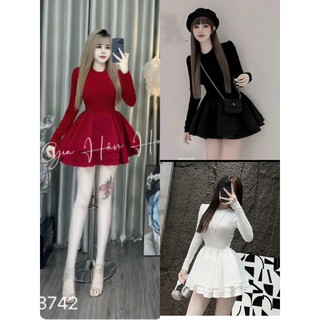 ĐẦM THUN TAY DÀI 3 TẦNG ( Make by My Trà ) ( Cam kết đổi trả hàng nếu khác hình )