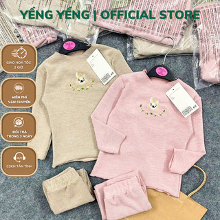 G834 - bộ bé gái tăm zip lông thêu thỏ