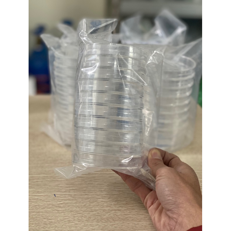 Túi 10 Cái-Đĩa Petri Nhựa Tiệt Trùng 90x15mm