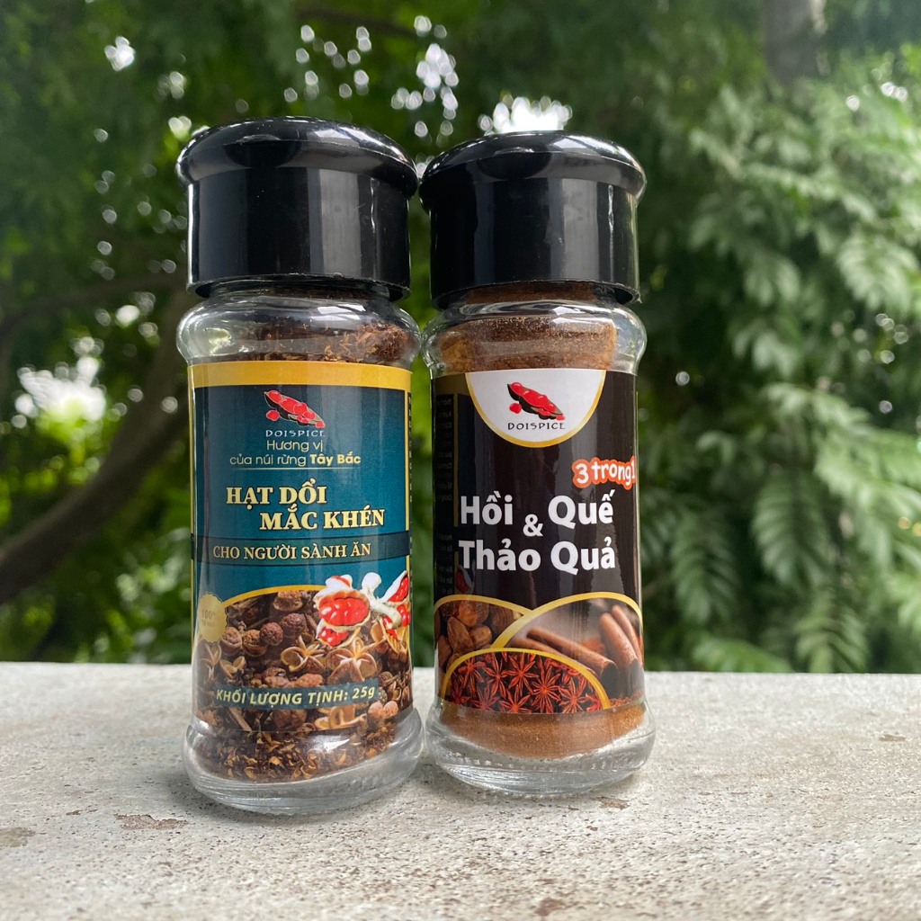 Combo Hạt Dổi Mắc Khén + Bột Hồi Quế Thảo quả 3 trong 1