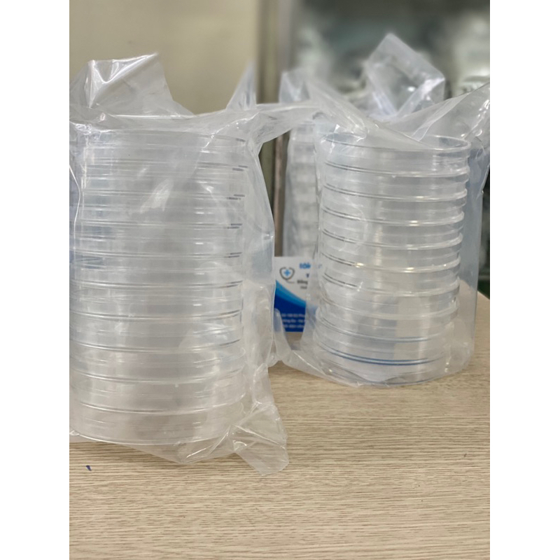 Đĩa Petri nhựa tiệt trùng 90mm túi 10 cái