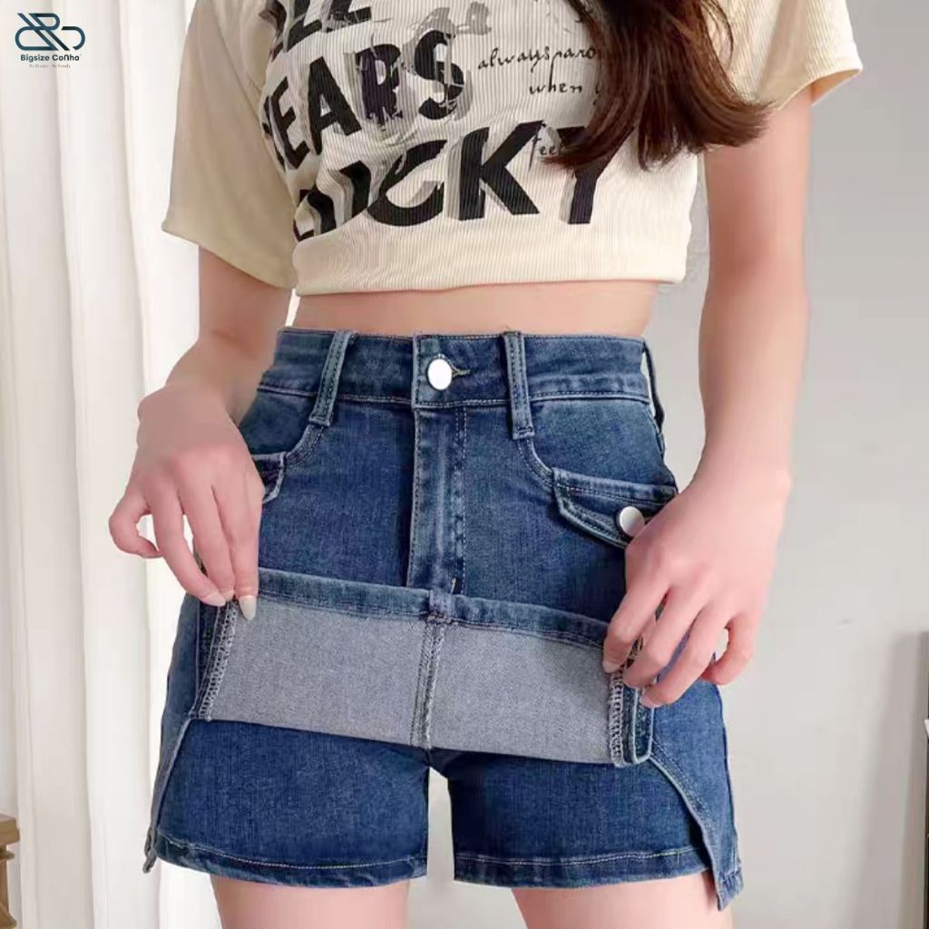 Chân Váy Bò Bigsize Cô Nhỏ,Quần Váy Jeans Dáng Chữ Không Co Giãn Tôn Dáng GV3