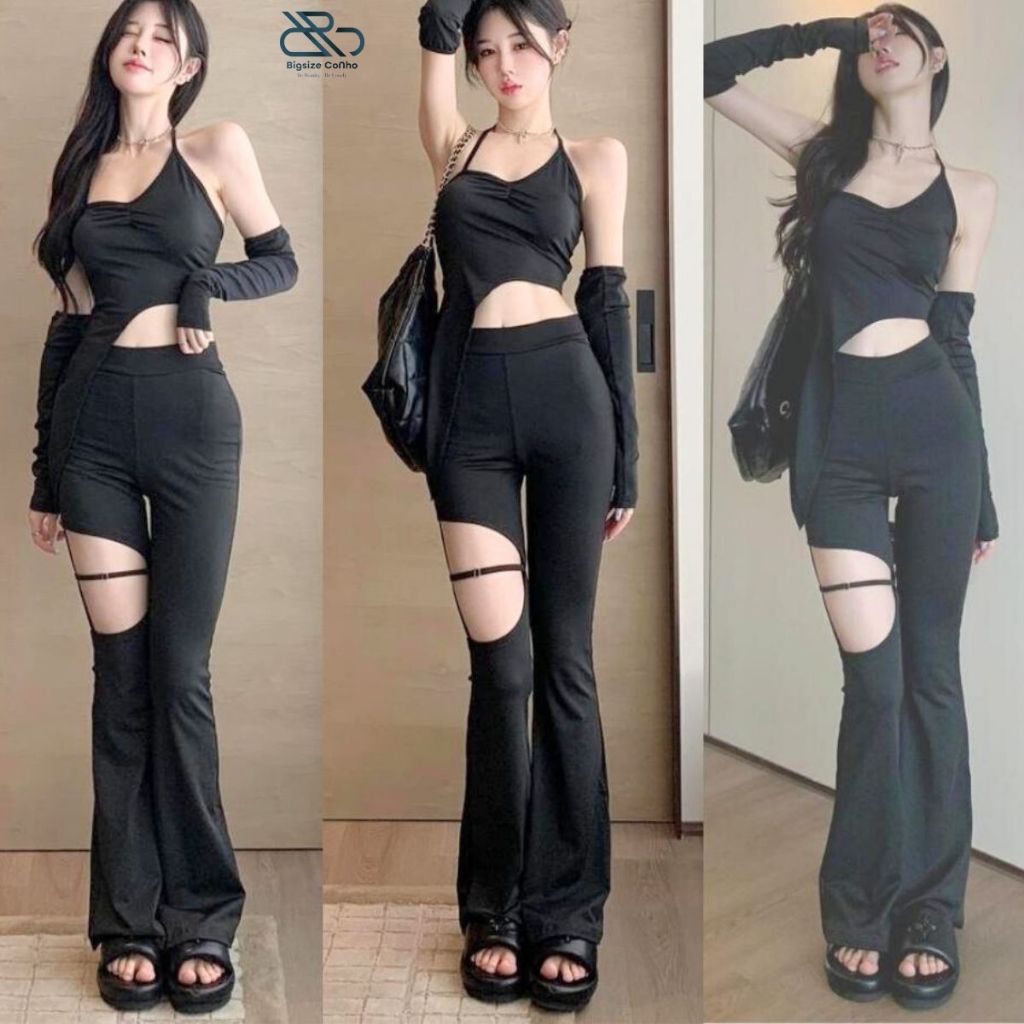 Quần Dài Ống Loe Nữ Bigsize Cô Nhỏ Cạp Cao Siêu Tôn Dáng Tôn Eo Chất Umi Hàn Co Dãn MÃ QQ