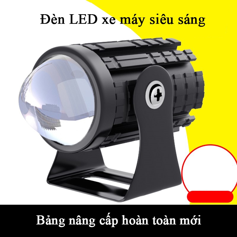 Đèn pha LED xe máy YIPAUTO Đèn xe máy hai chế độ sáng Đèn pha xe máy siêu sáng Đèn trợ sáng dành cho xe máy