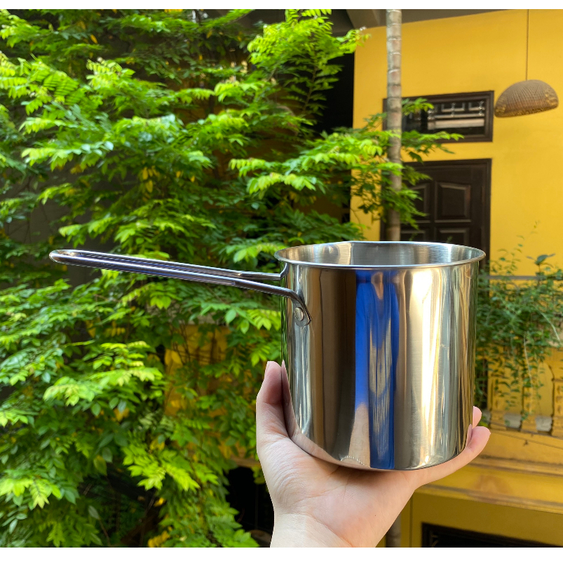 Nồi Mini Quánh Chiên Ngập Dầu Inox Xuất Nhật  Quánh Chiên Rán Sâu Lòng Kèm Lưới Lọc Dùng Bếp Từ Nhà Bếp