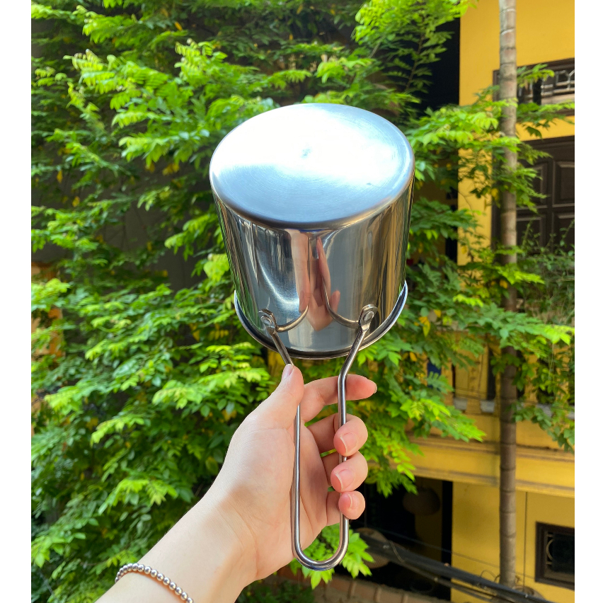 Nồi Mini Quánh Chiên Ngập Dầu Inox Xuất Nhật  Quánh Chiên Rán Sâu Lòng Kèm Lưới Lọc Dùng Bếp Từ Nhà Bếp