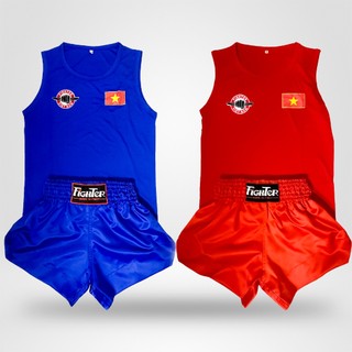 Quần Áo Võ Cổ Truyền Fighter  - Mẫu Thi Đấu Đối Kháng Xanh & Đỏ
