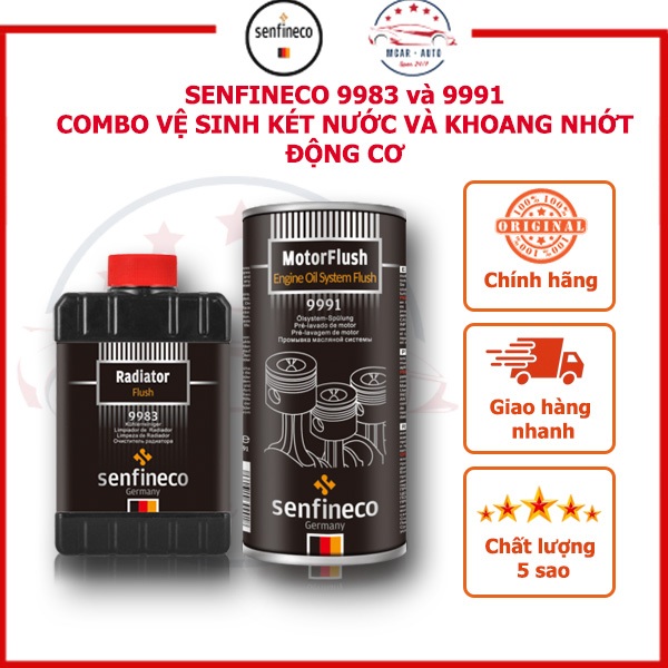 [Senfineco 9991 + 9983] Bộ Combo Vệ Sinh Khoang Nhớt Động Cơ Và Vệ Sinh Két Nước Làm Mát