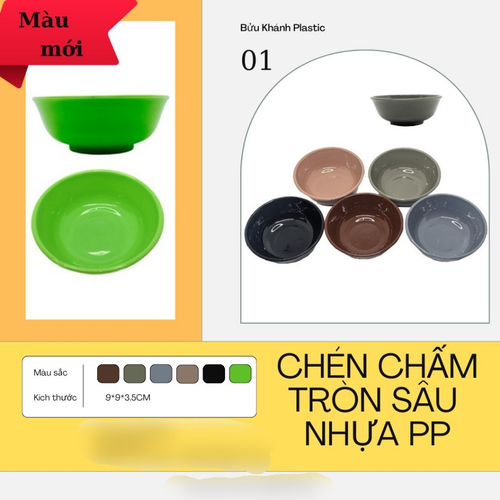 Chén nước châm tròn sâu nhựa BKP