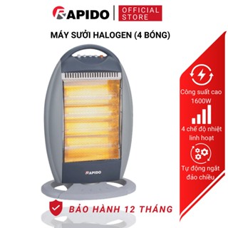 Máy sưởi Halogen Rapido RHH – 1600MM cao cấp 4 bóng sưởi, bảo hành 1 năm