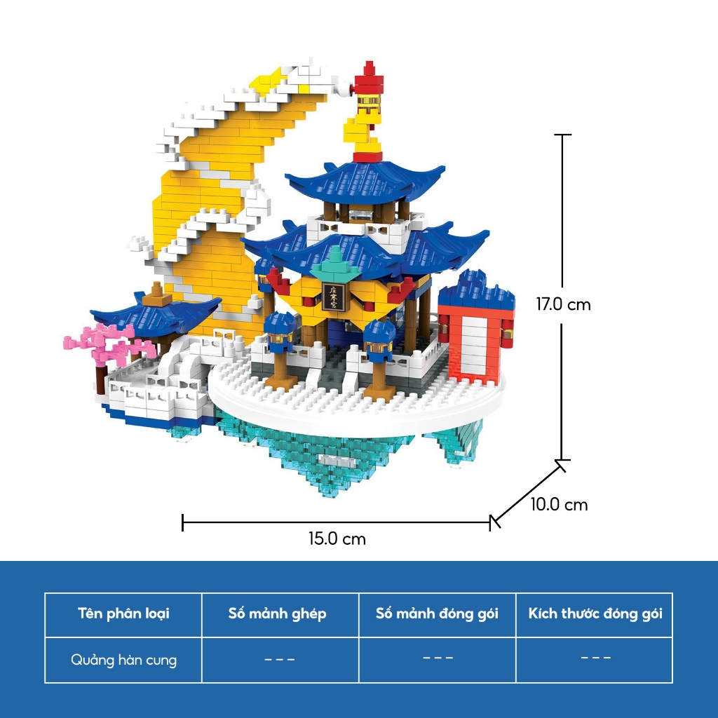 Bộ mô hình đồ chơi lắp ráp xếp hình mini 3D nhân vật hoạt hình quảng hàn cung