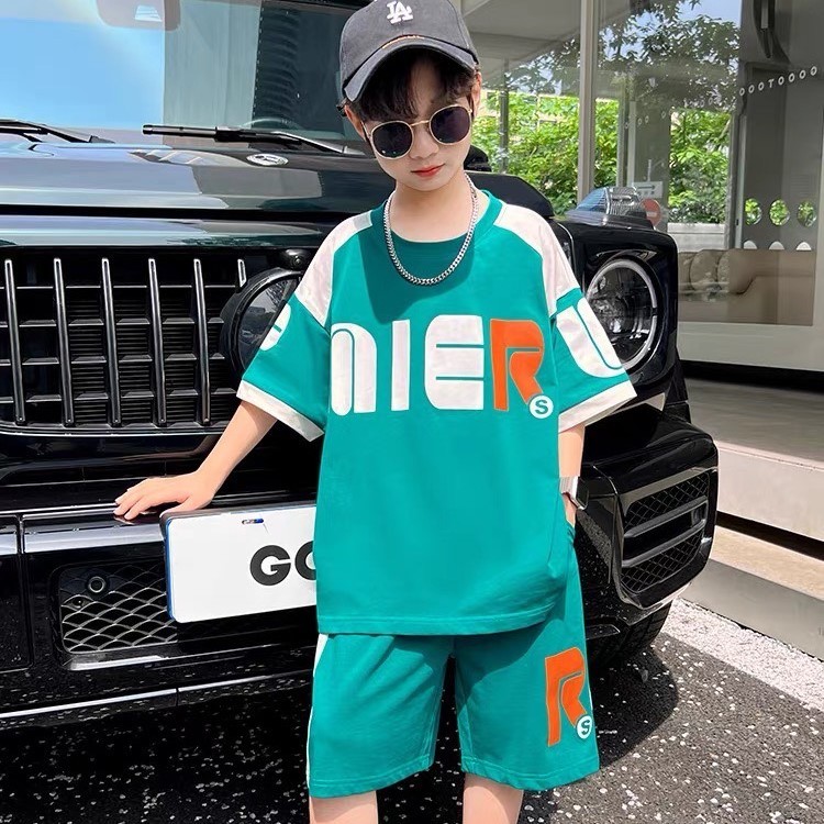 Bộ quần áo cotton hè Hoạ tiết 14-52kg cho bé trai 4-14 tuổi. Thoáng mát, thấm hút mồ hôi. Hàng may kỹ. STB7 STG54