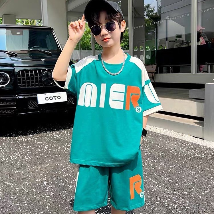 Bộ quần áo cotton hè Hoạ tiết 14-52kg cho bé trai 4-14 tuổi. Thoáng mát, thấm hút mồ hôi. Hàng may kỹ. STB7 STG54