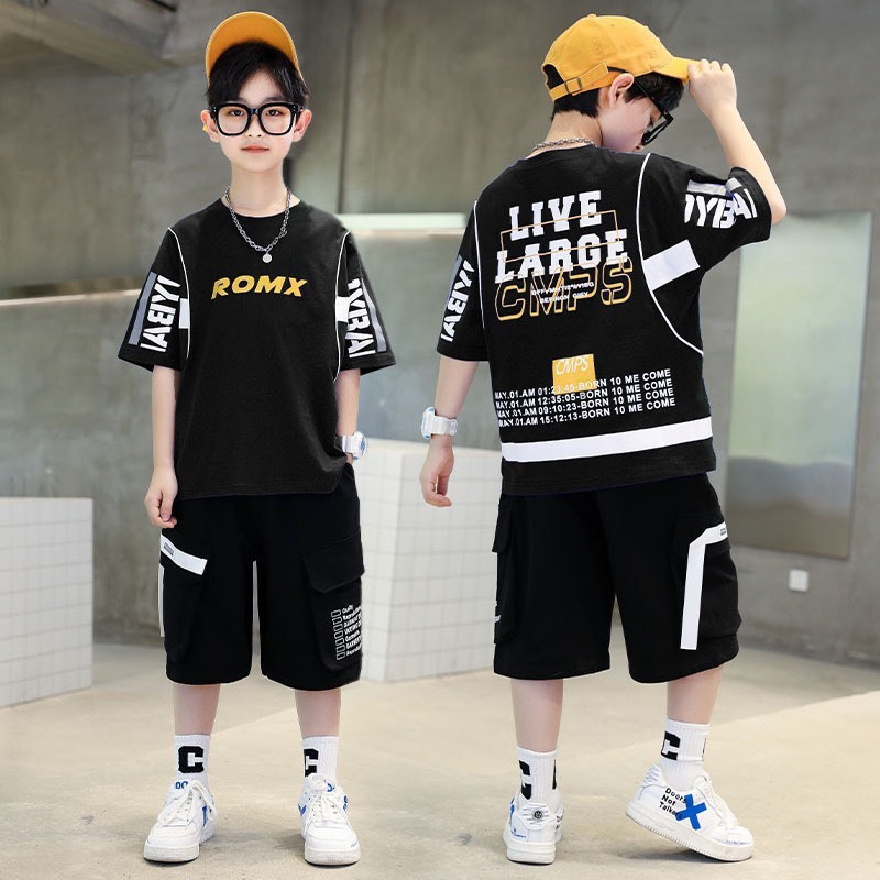 Bộ quần áo cotton hè Hoạ tiết 14-52kg cho bé trai 4-14 tuổi. Thoáng mát, thấm hút mồ hôi. Hàng may kỹ. STB7 STG54