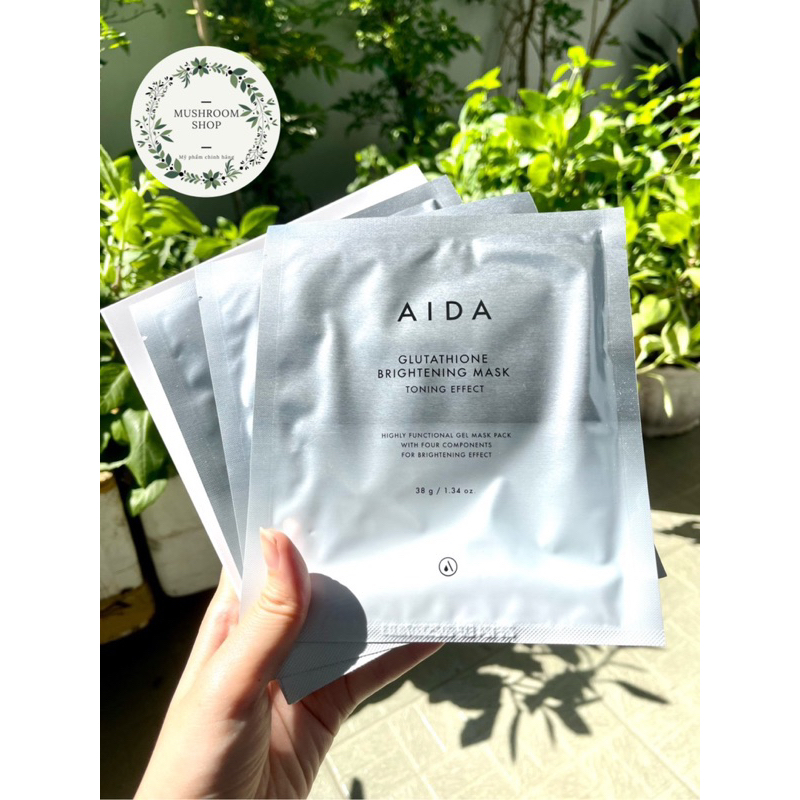 Mặt Nạ Siêu Truyền Trắng Aida Glutathione Brightening Mask Làm Trắng Căng Bóng Mờ Nám