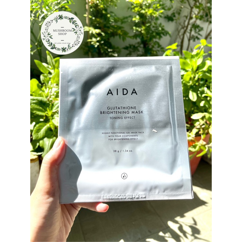 Mặt Nạ Siêu Truyền Trắng Aida Glutathione Brightening Mask Làm Trắng Căng Bóng Mờ Nám