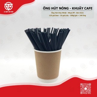 Ống hút đồ nóng chịu nhiệt dùng cho cafe nóng, cacao nóng, trà nóng v.v... túi 100g/~240c