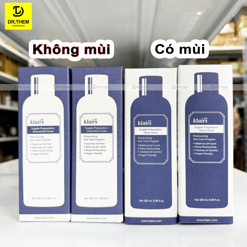 Toner Klairs - Nước hoa hồng Dear, Klairs Supple Preparation Unscented / Facial Toner 180ml (Không Mùi / Có Mùi)