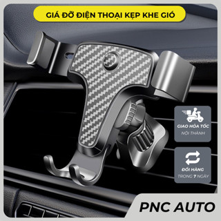Giá đỡ điện thoại trên ô tô kẹp gắn cửa khe gió xoay 360 độ vân cacbon tinh tế nhỏ gọn tiện lợi cho xe PNCAUTO