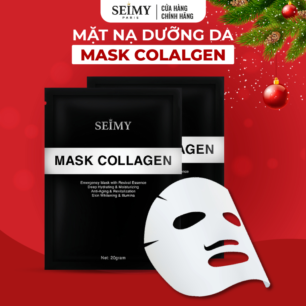 Mặt Nạ Collagen Seimy - Mask Collagen Dưỡng Trắng Da Cấp Ẩm Trẻ Hóa Làn Da