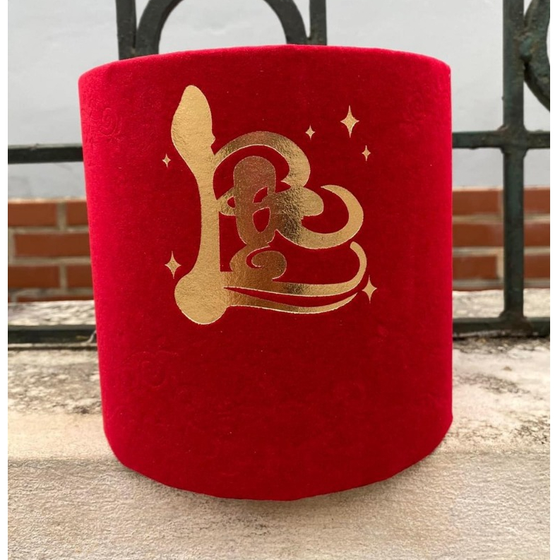 Cặp Trụ Nhung Đỏ Bình Cắm Hoa Đông Đào Hoa Kẽm Nhung Hoa Mẫu Đơn Chữ Việt Lộc Tết Hot Nhất Tết Giáp Thìn Loại Đẹp