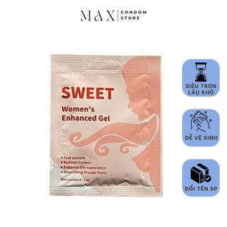 Gel bôi trơn dạng gói Juncai Sweet, gen bôi trơn gốc nước lâu khô tăng khoái cảm gói 7ml
