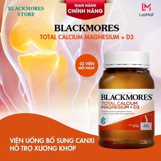 Viên Bổ sung canxi magie và vitamin D3 Blackmores total Calci 200 Viên
