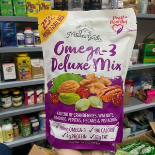Hạt hữu cơ tổng hợp date 10/2024 (bao bì mới 921gram) Nature's Garden Omega 3 Deluxe Mix  - EDS Hàng Mỹ