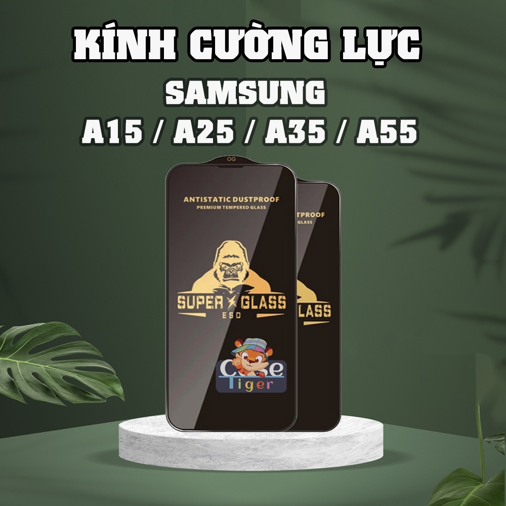 Kính cường lực KingKong Samsung A15 / A25 / A35 / A55 full màn, Chống bám vân tay
