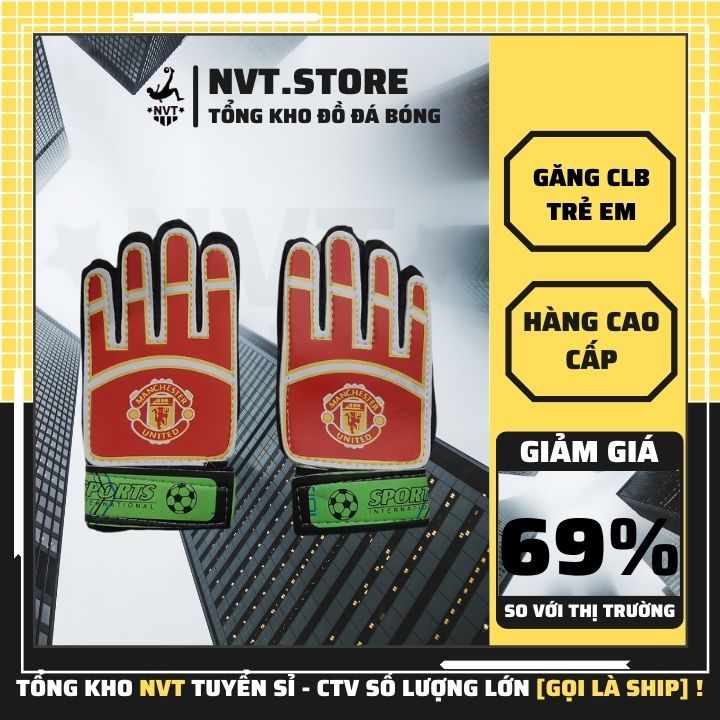 Bao găng tay thủ môn trẻ em siêu dính, bao găng tay bắt bóng đá bóng trẻ em giá rẻ kết hợp da PU loại 1 - NVT.Store.vn