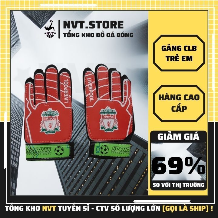 Bao găng tay thủ môn trẻ em siêu dính, bao găng tay bắt bóng đá bóng trẻ em giá rẻ kết hợp da PU loại 1 - NVT.Store.vn