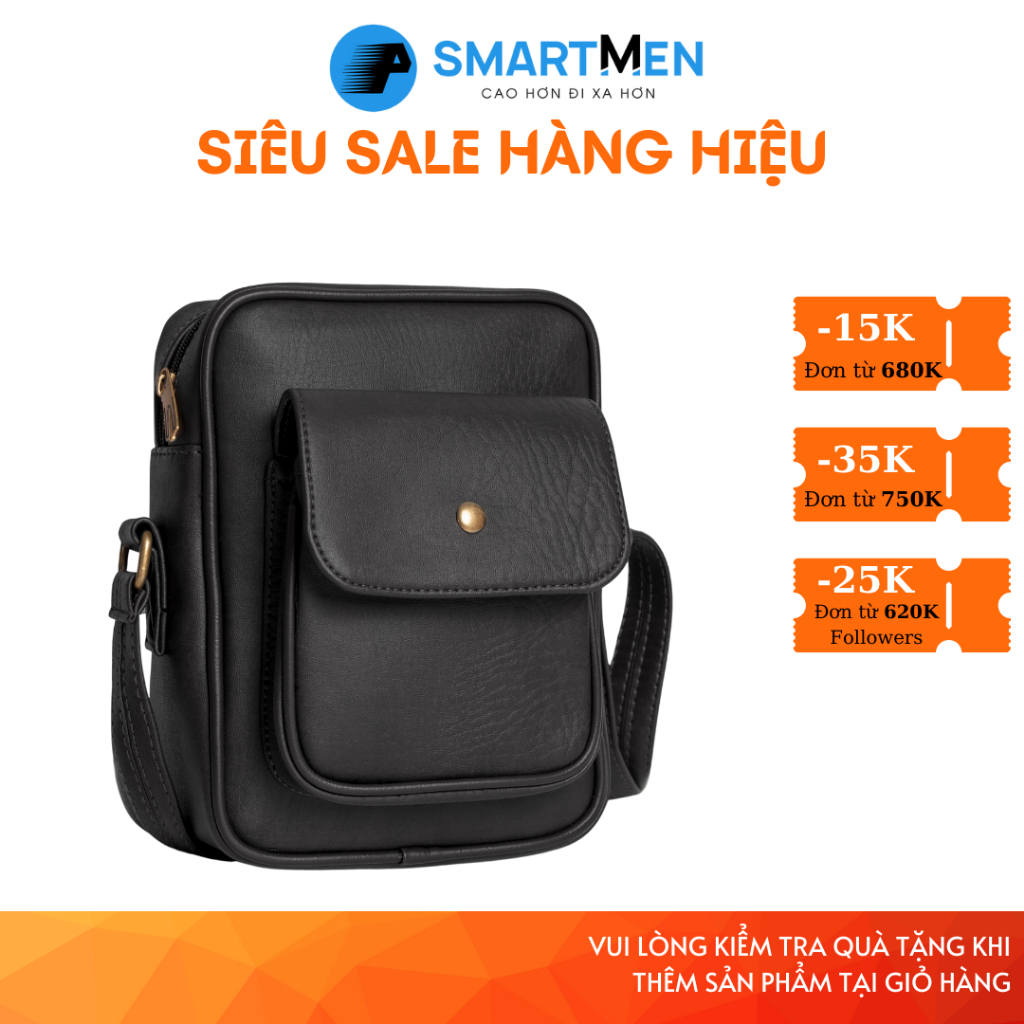 Túi đeo chéo da cao cấp SMARTMEN DCN-44-D