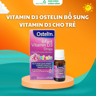 Vitamin D3 Ostelin bổ sung Vitamin D3 cho trẻ - Phát triển xương, bắp - Tăng cường hệ miễn dịch - Chống còi xương