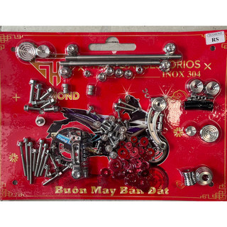 Full bộ ốc xe wave rs mẫu thái inox304