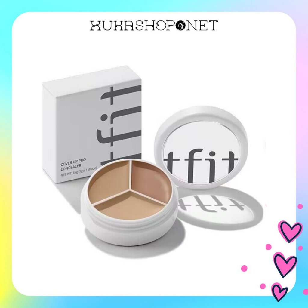 Bảng Che Khuyết điểm TFIT Cover Up Pro Concealer 3 Ngăn Che Phủ Quần Thăm và Mụn Hiệu Quả