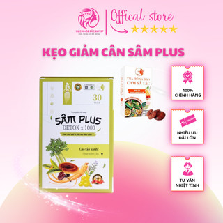 Tách Lẻ Kẹo Giảm Cân Sâm Plus Detox x 1000 Giúp Giảm Thèm Ăn, Hỗ Trợ Giảm Cân Tự Nhiên, An Toàn