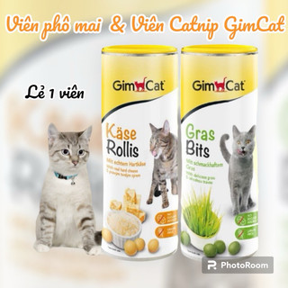 Lẻ 1v - viên phô mai viên cỏ mèo gimcat