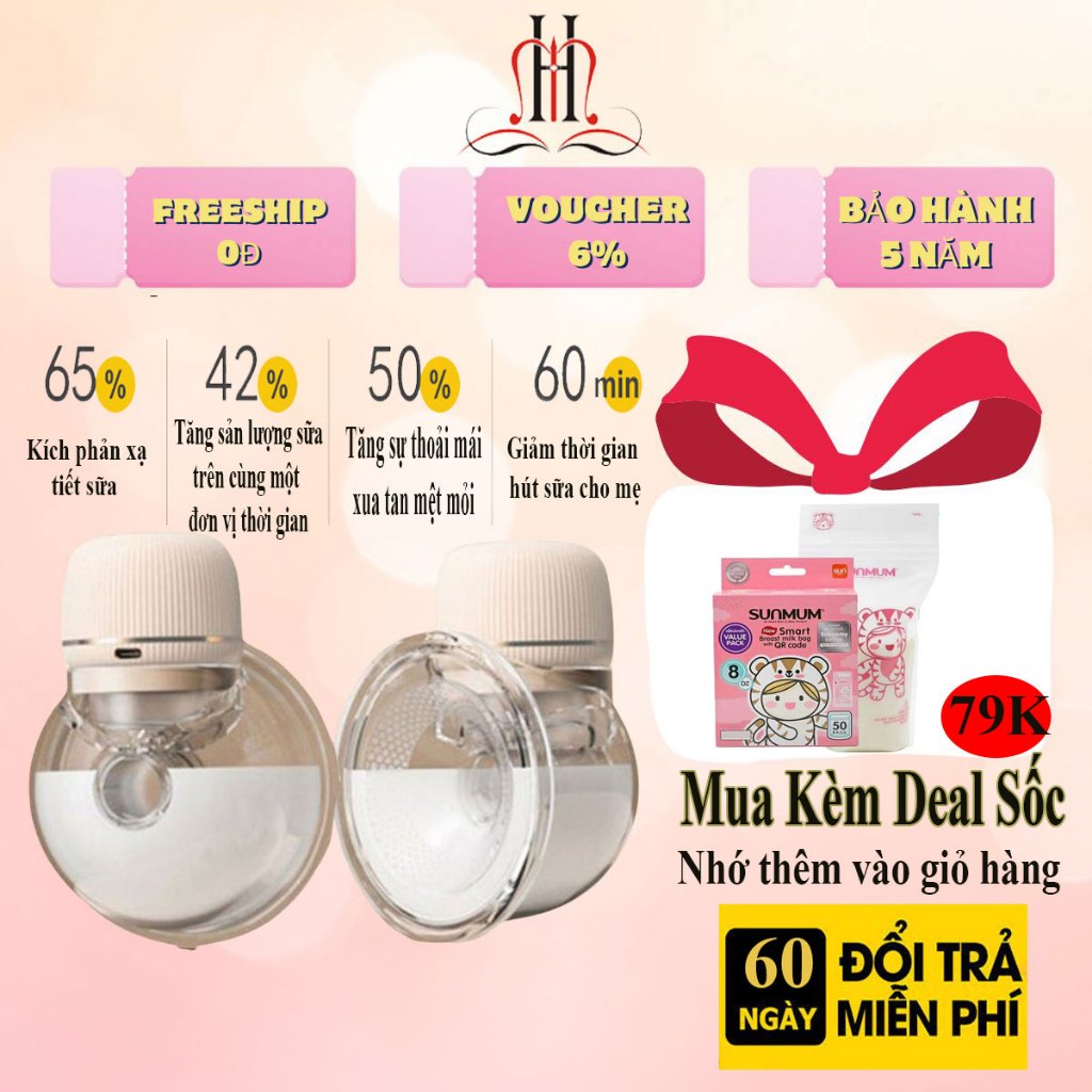 Máy Hút Sữa Không Dây Công Nghệ Hiện Đại Nhỏ Gọn Pin Trâu Máy Hút Sữa Điện Đơn Màn Hình Cảm Ứng Thông Minh Không Đau Rát