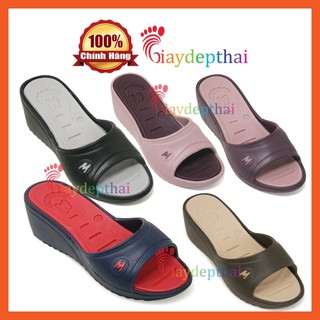  Dép nữ nhựa đúc siêu mềm Thái Lan đế xuồng Mossono YW542  4 phân  
