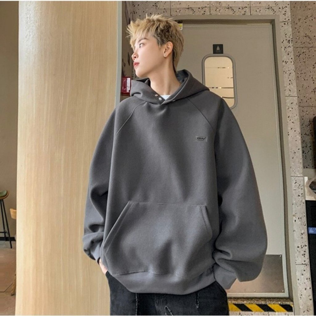Áo Hoodie Form Rộng Nam Nữ Localbrand Unisex Chất Nỉ Ngoại Siêu Dày Dặn Cúc Bấm Tem Kang Phong Cách Hàn Quốc BONBON.CLUB