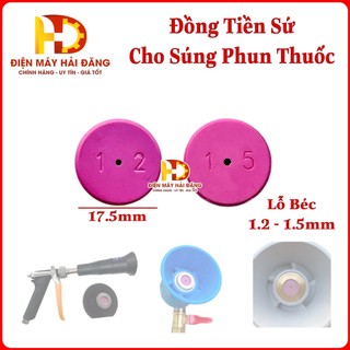 Đồng tiền sứ 1.2 - 1.5mm.Dùng thay thế cho béc,súng loa sứ.Đường kính ngoài 17.5mm.dày 3.2mm