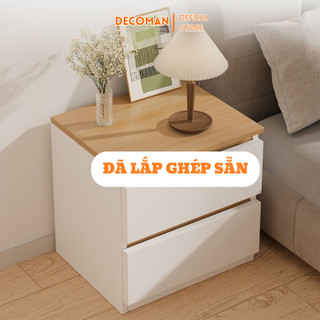 Kệ tủ tab kê đầu giường có 2 3 ngăn kéo để đồ trang điểm, sách vở... DECOMAN  trang trí phòng bằng gỗ phủ melamin - D35